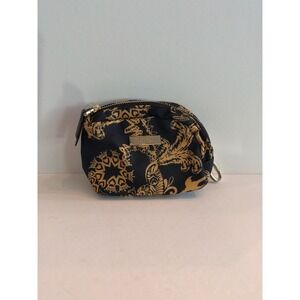 Versace Parfums Black and Gold Barocco Print Mini Coin Pouch
